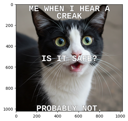 Output finale del generatore di meme